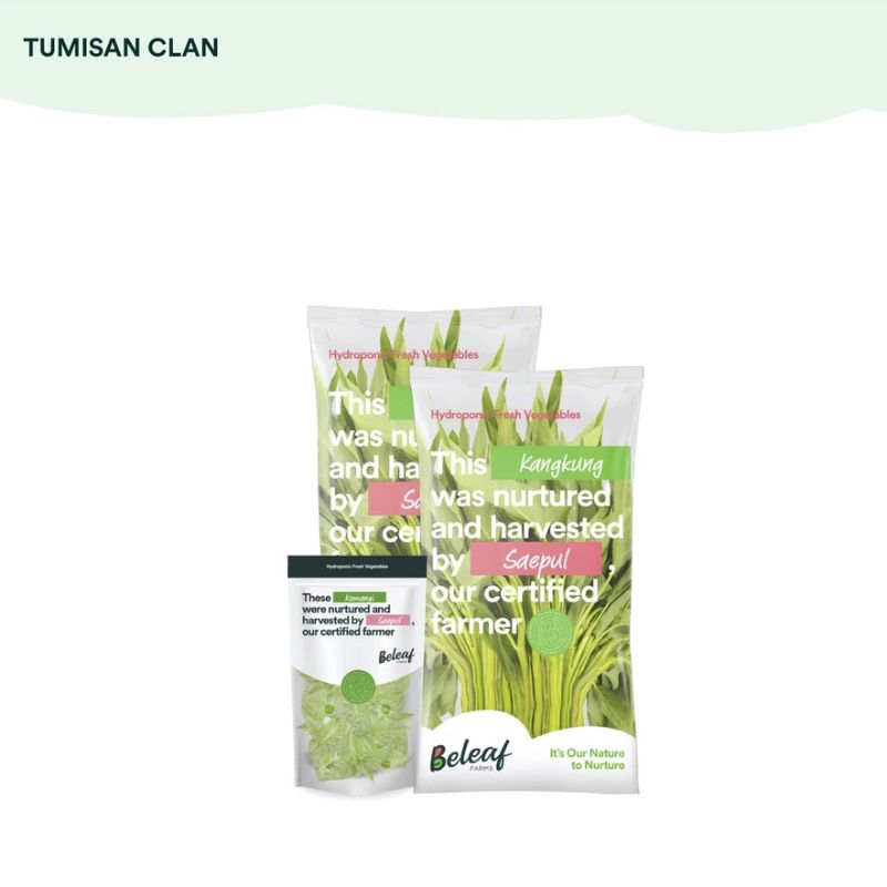 Beleaf Farms Tumisan Clan (2 Kangkung, 1 Kemangi)