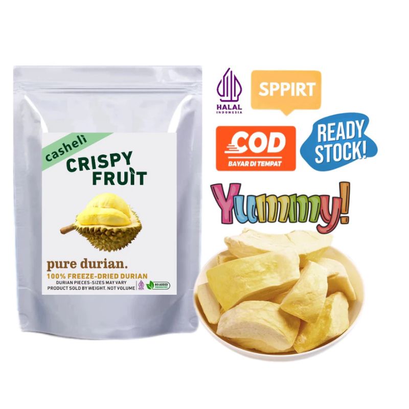 casheli Crispy Freeze-dried Durian Pure Durian Buah Asli