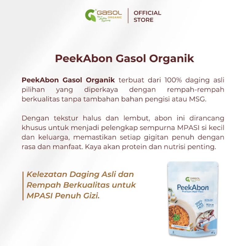 GASOL PeekAbon Freshwater Fish - Abon Ikan Premium 45gr