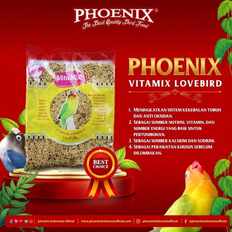Grosir Phoenix Vitamix Lovebird 1 Dus (25 Pcs)