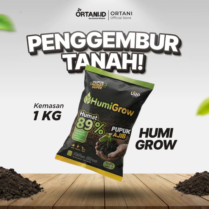 Humigrow Asam Humat Larut 100% Pupuk Organik Pembenah Penyubur Tanah Humic Acid 89% Fulvat Premium Grade 1 kg
