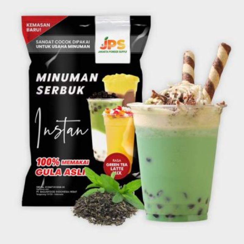 JPS Bubuk Green Tea Latte Mix 1kg