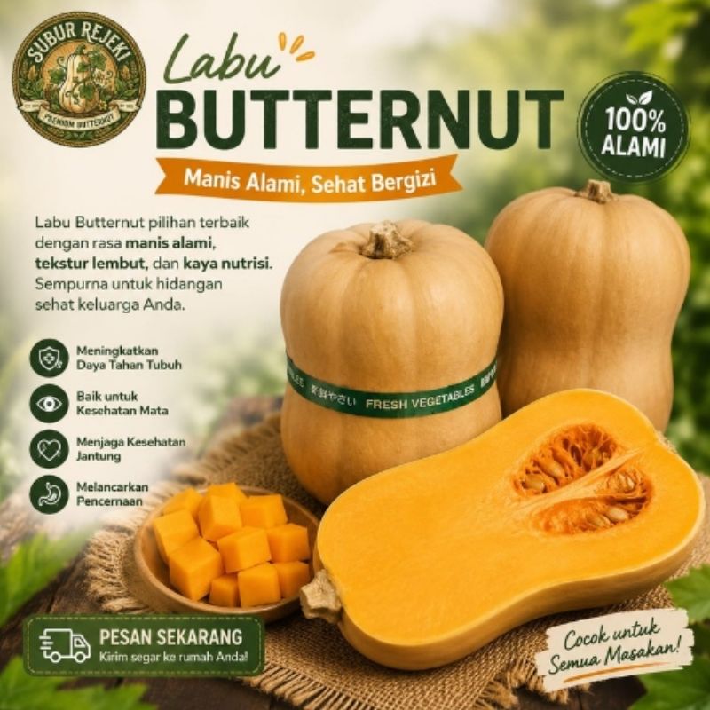 Labu Butternut (Labu Madu)
