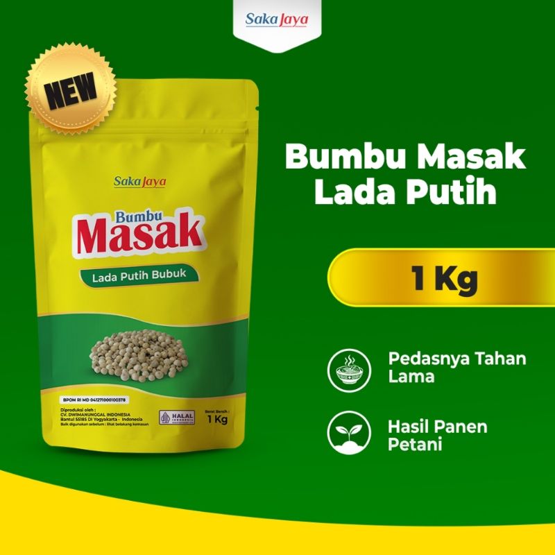 Lada Bubuk Putih Sakajaya Kemasan 1 Kg