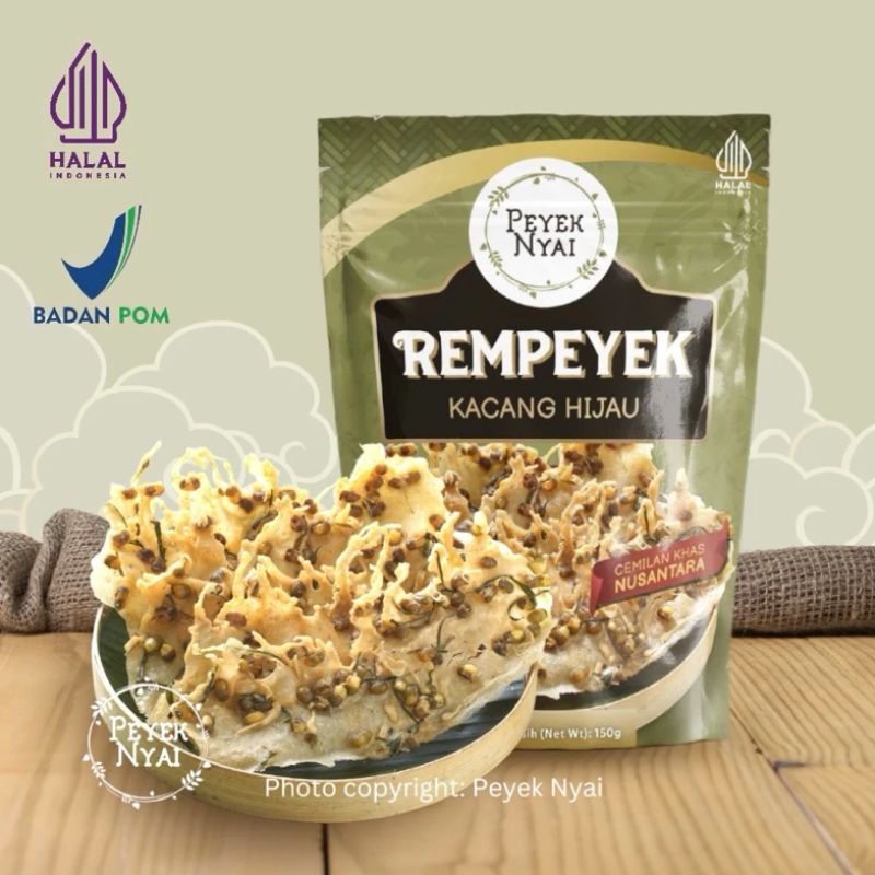PEYEK NYAI - Rempeyek Semua Varian (POUCH) | Peyek Kacang | Peyek Teri Medan | Peyek Udang Rebon | Peyek Teri Cabai Rawit