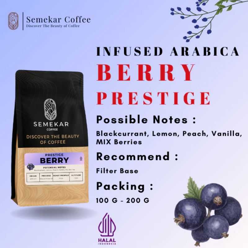 Semekar Coffee - Biji Bubuk Kopi Arabika Berry Prestige Natural Anaerob Infused blackcurrant Specialty Roasted