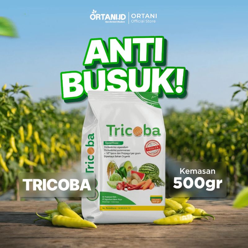 Tricoba Biofungisida Tricoderma Bakteri Pengurai Tanah Fungisida Organik 500 gram Pupuk Pestisida