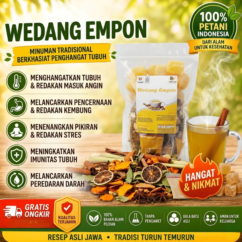 Wedang Empon Empon Komplit 10 Pcs Lengkap Gula Batu